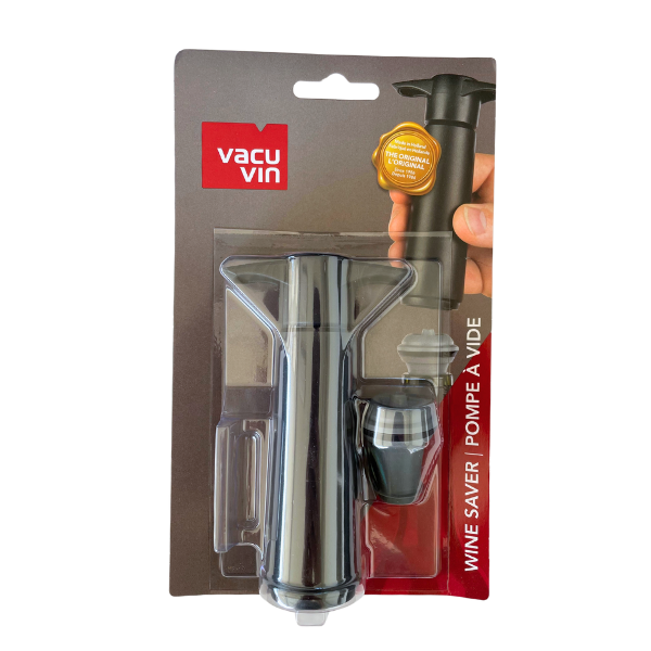 Vacu Vin Vacuum Wine Saver Pump with 1 Stopper | Black