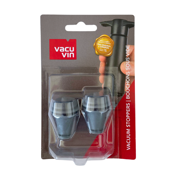 Vacu Vin Wine Saver Extra Stoppers | Set of 2 Grey