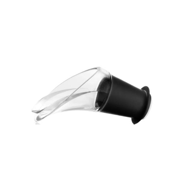 Vacu Vin Crystal Wine Server Bottle Pourer | Set of 2 Black